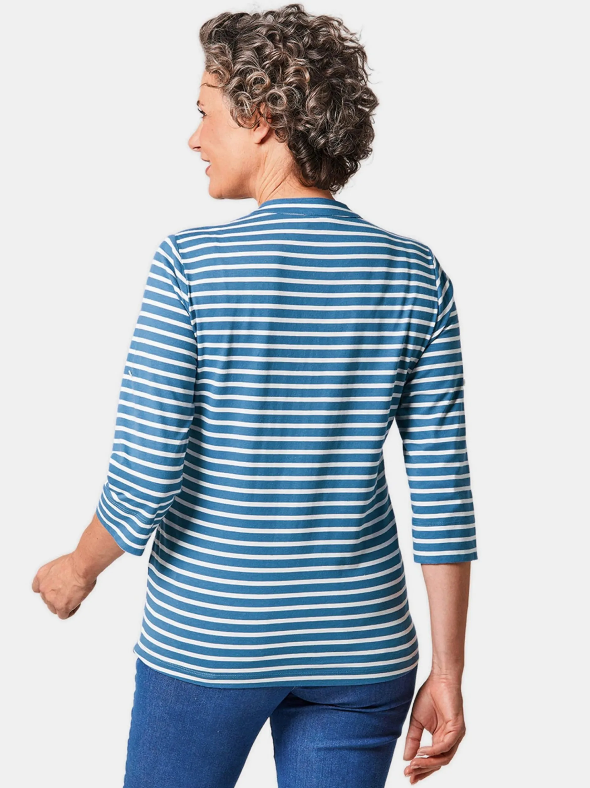Goldner Damen 3/4-Arm-Shirts in royal - Ärmel: 3/4 Arm