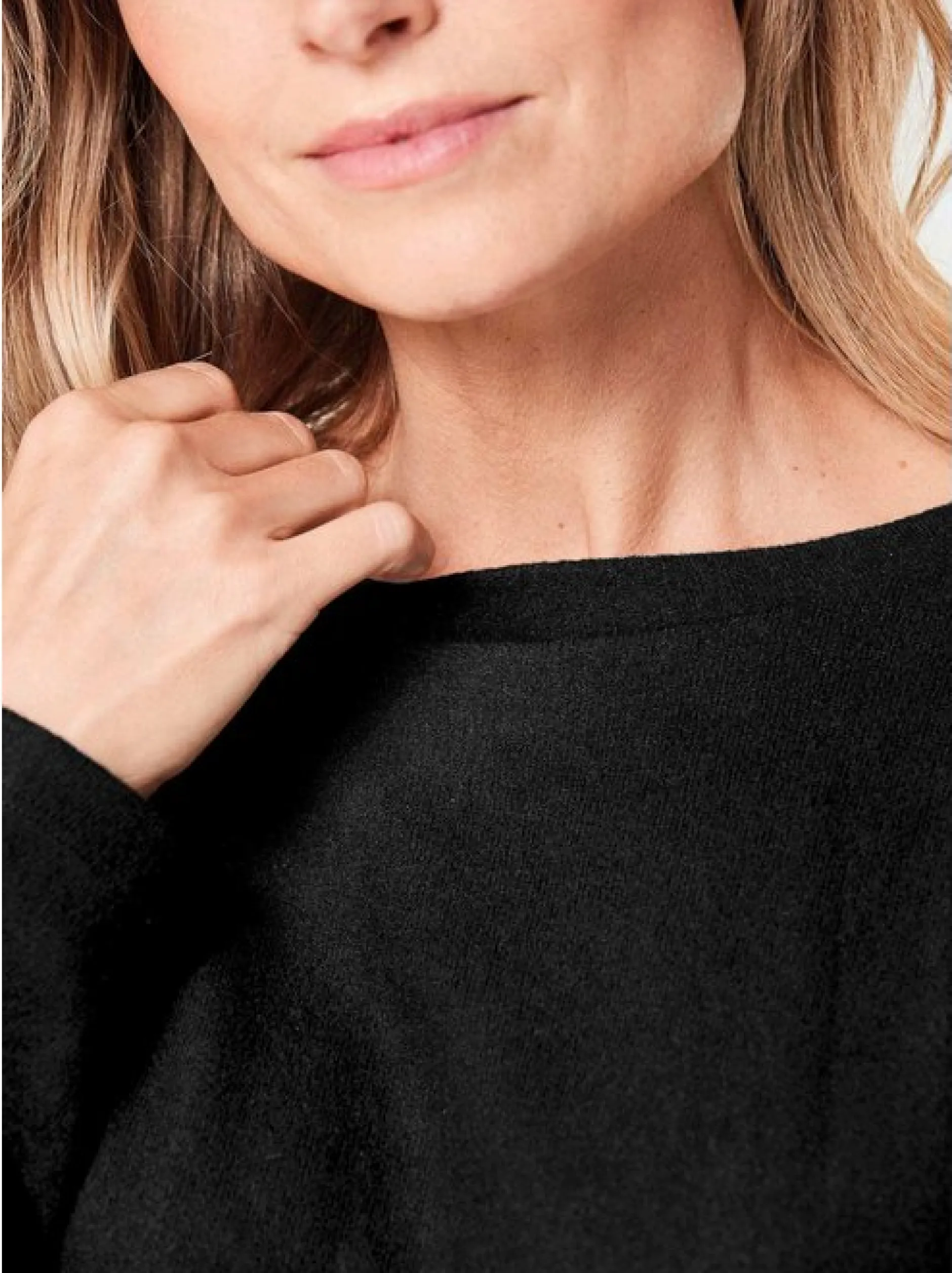 Goldner Damen Basic Shirts in schwarz - Ärmel: langarm