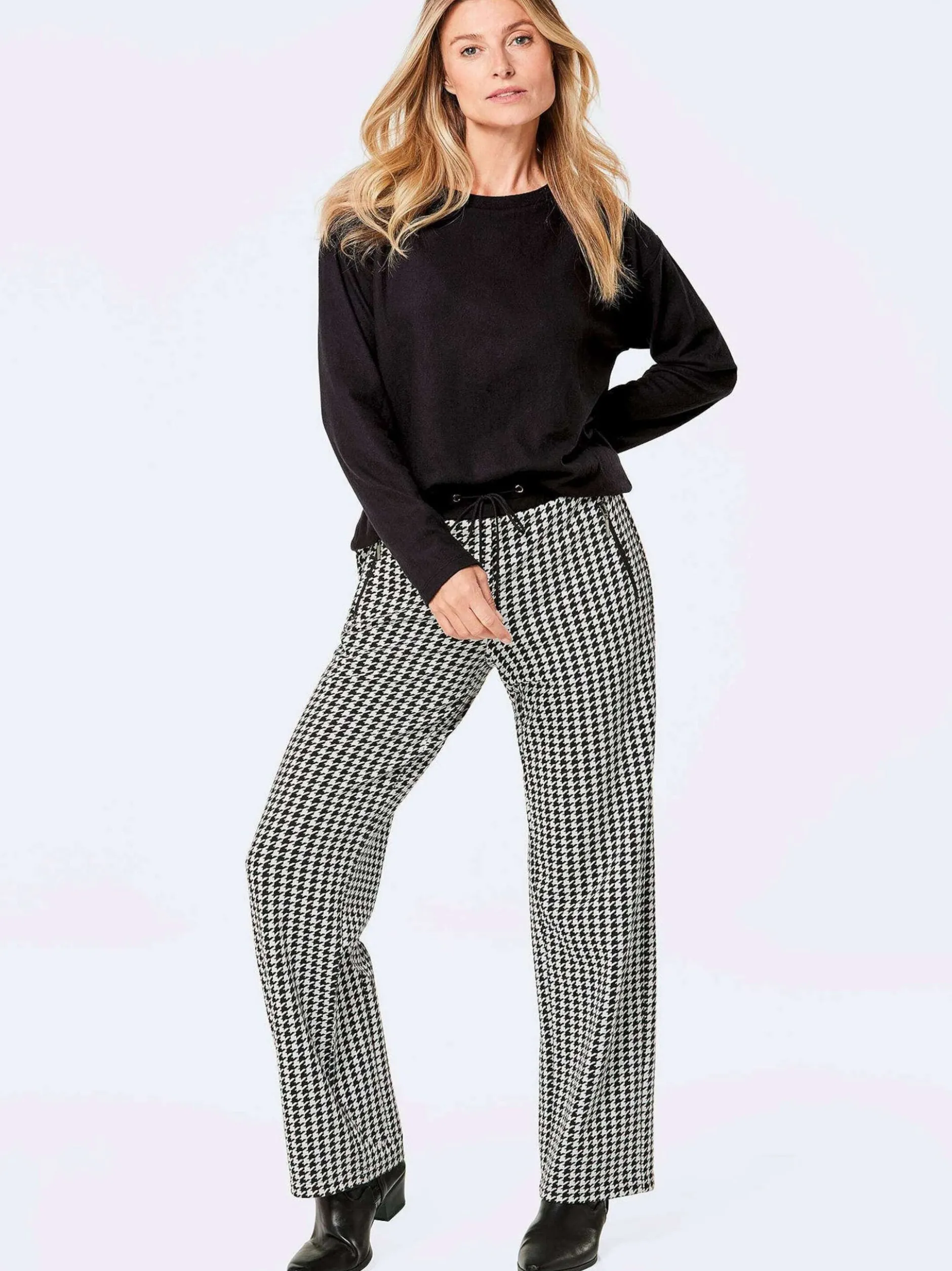 Goldner Damen Basic Shirts in schwarz - Ärmel: langarm