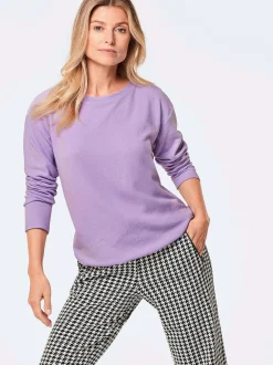 Goldner Damen Basic Shirts - Kurzgröße in flieder
