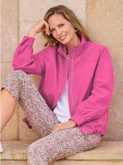 Goldner Damen Übergangsjacken - Kurzgröße in pink