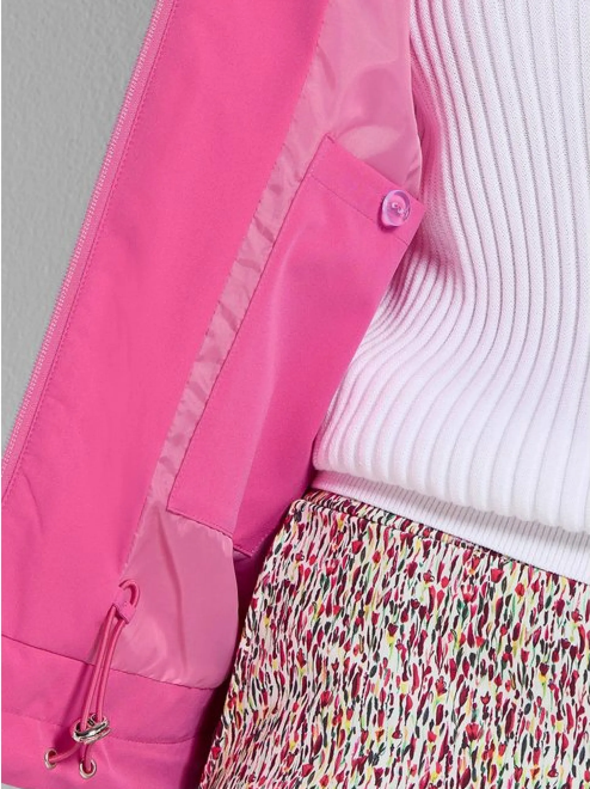 Goldner Damen Übergangsjacken - Kurzgröße in pink