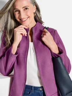 Goldner Damen Übergangsjacken in aubergine