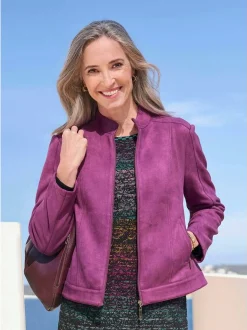 Goldner Damen Übergangsjacken in aubergine