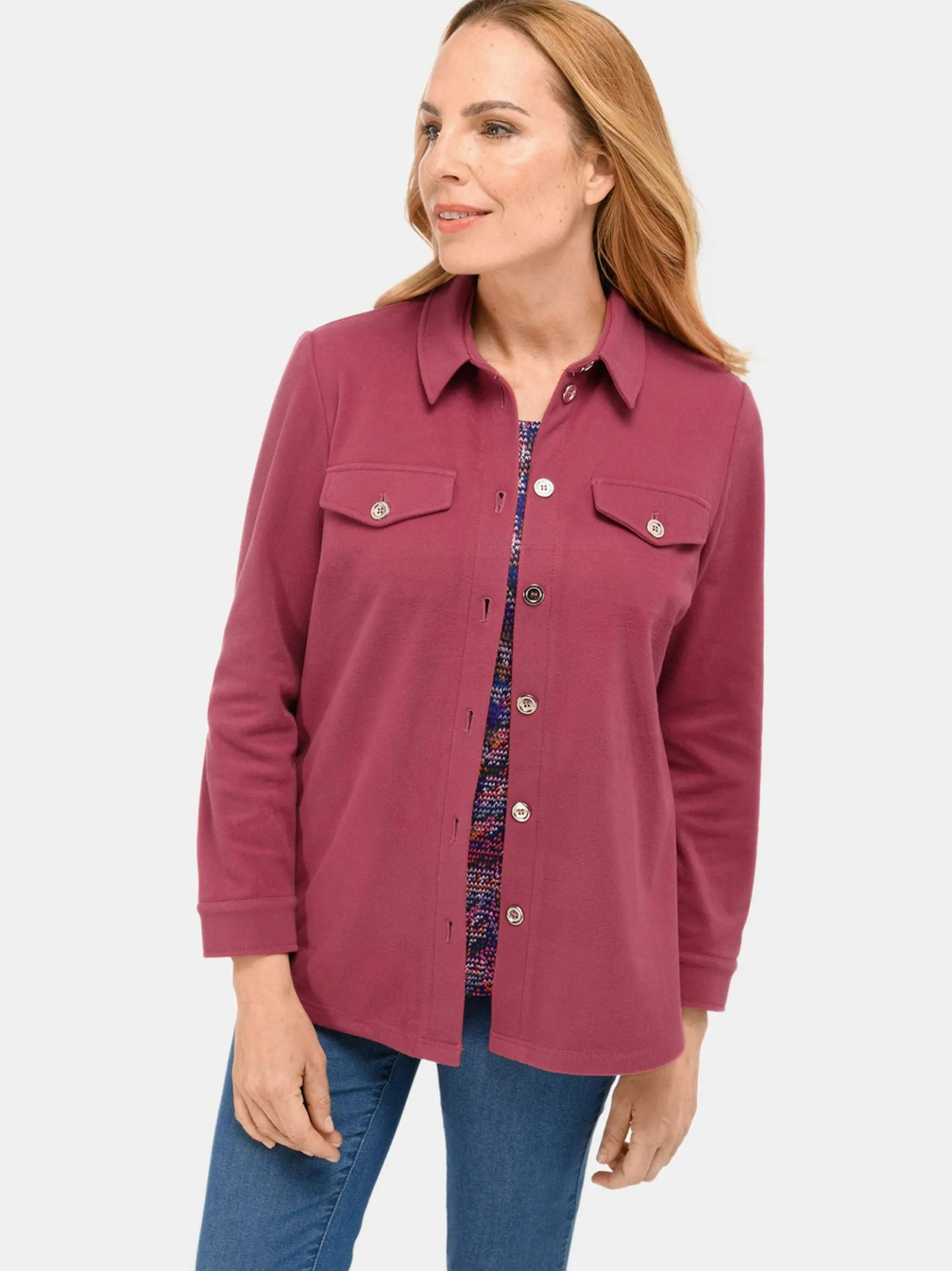 Goldner Damen Blazer in koralle