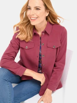 Goldner Damen Blazer in koralle