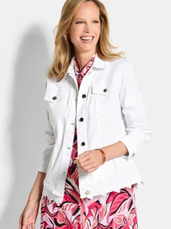 Goldner Damen Blazer in weiß