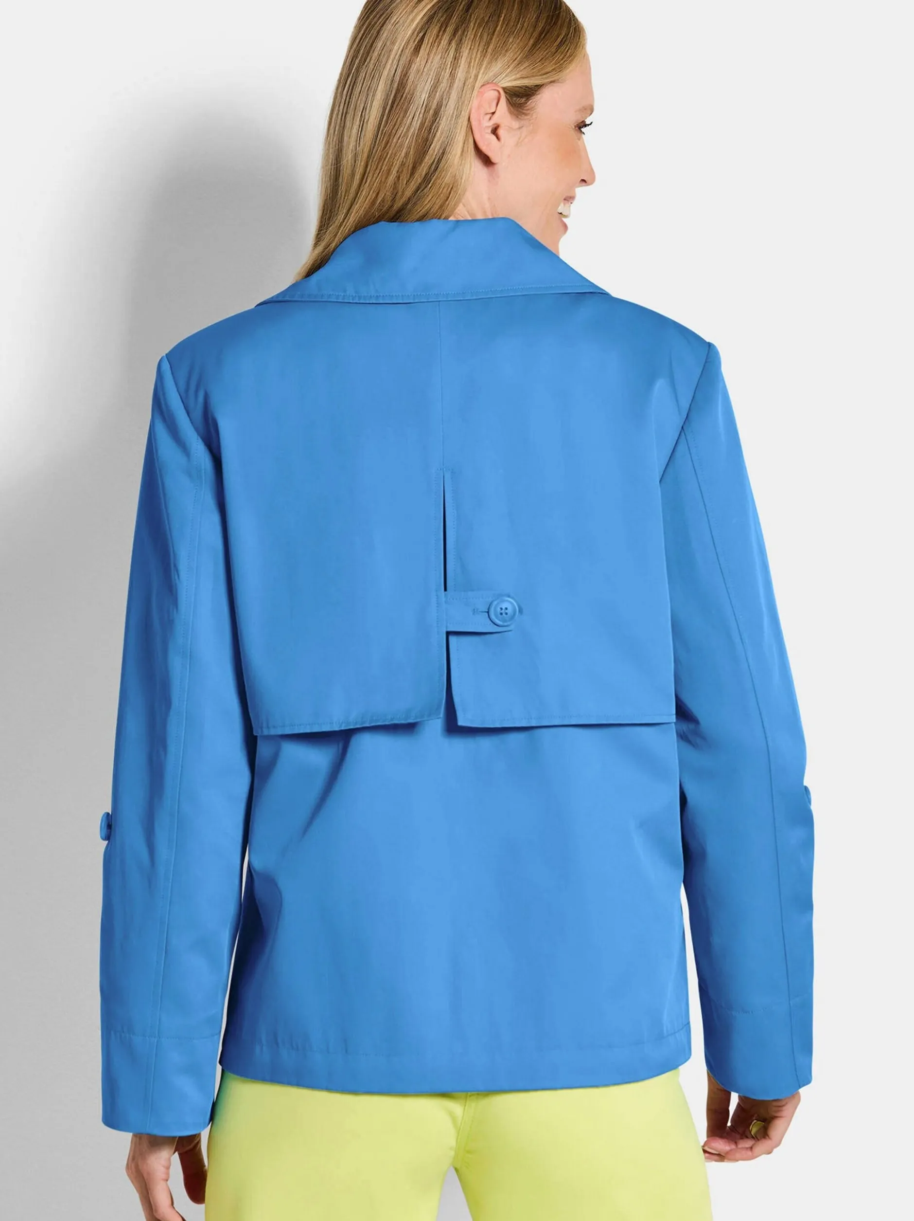 Goldner Damen Blazer - Kurzgröße in blau