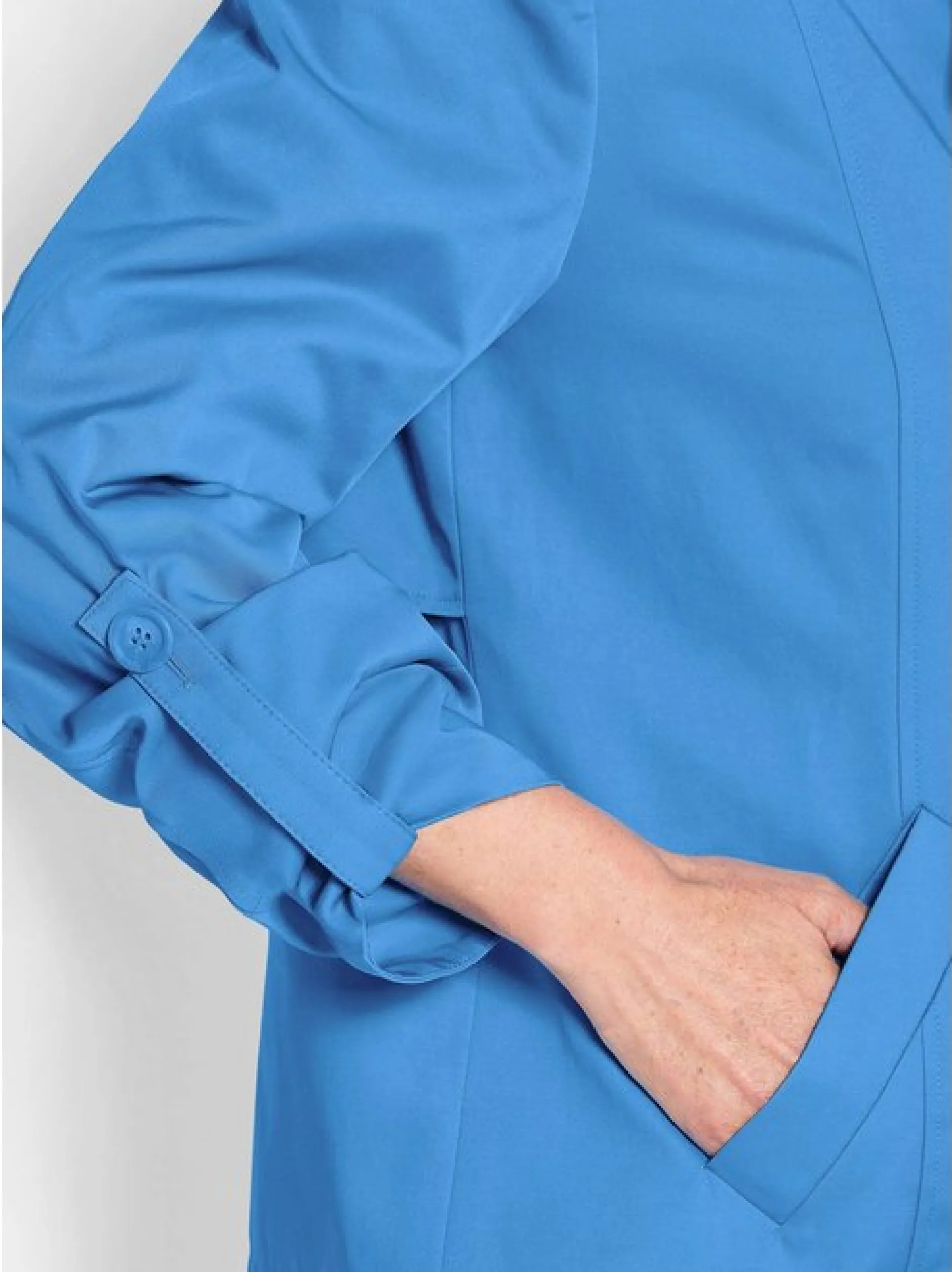 Goldner Damen Blazer - Kurzgröße in blau