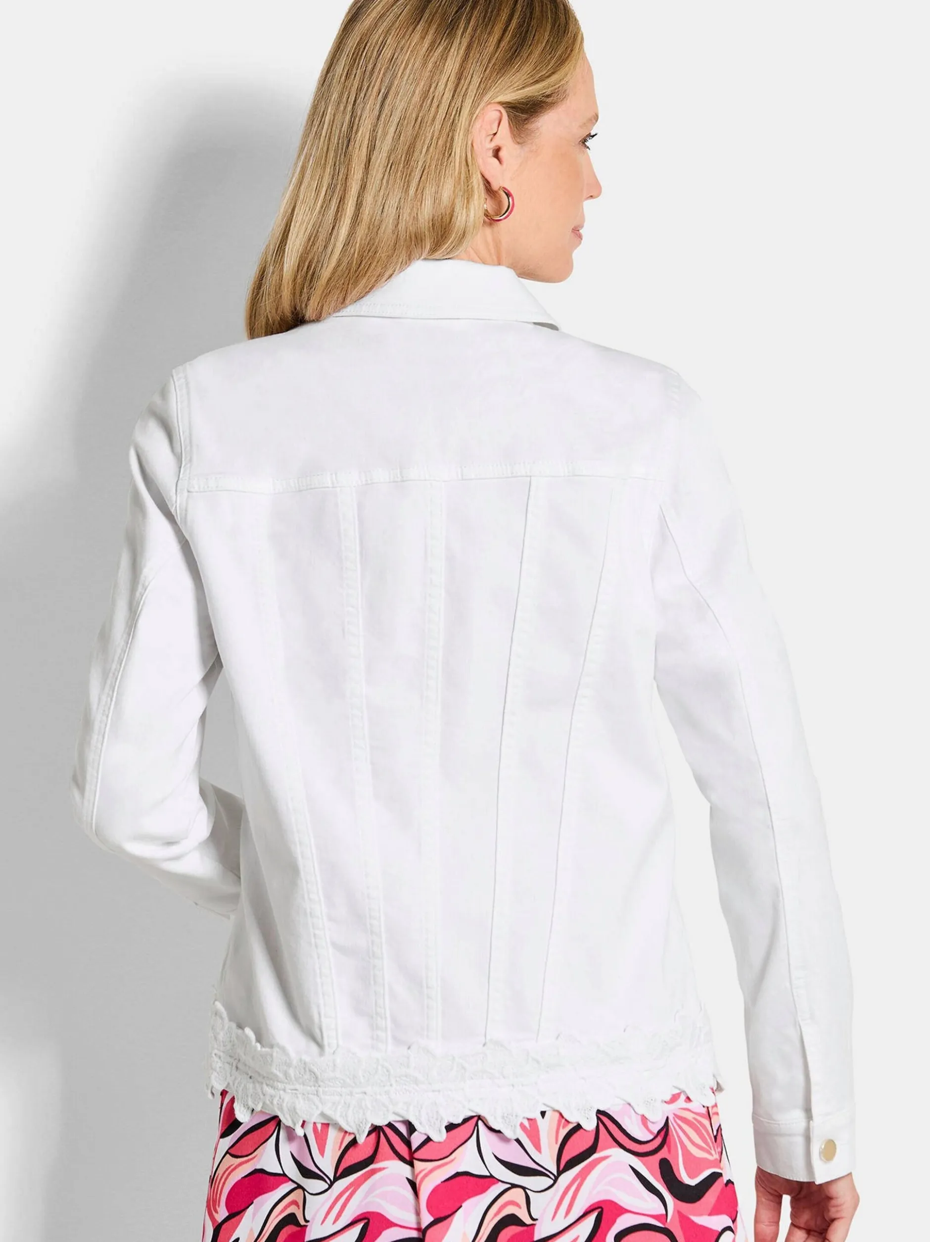 Goldner Damen Blazer - Kurzgröße in weiß