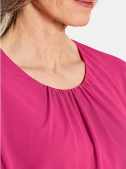Goldner Damen Blusen in pink - Ausschnitt: Rundhals
