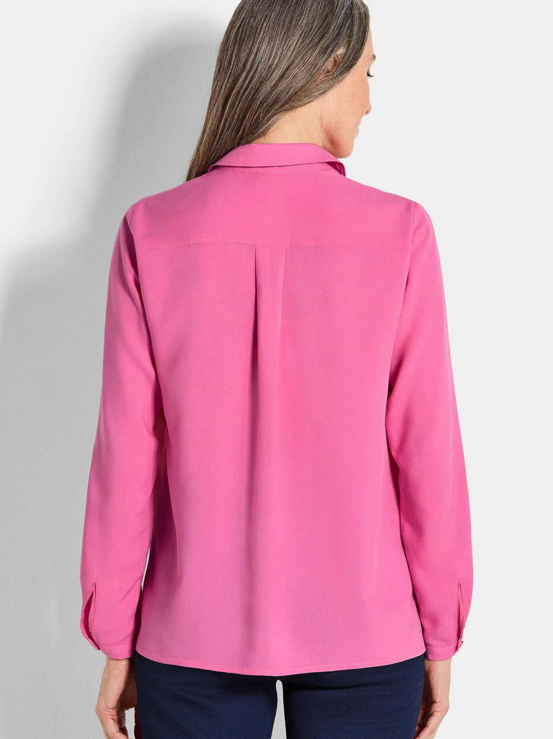 Goldner Damen Blusen - Kurzgröße in pink