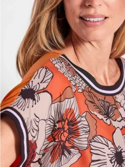 Goldner Damen Blusenshirts in mehrfarbig