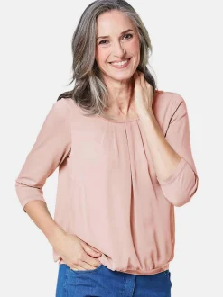 Goldner Damen Blusenshirts in rosa - Ärmel: 3/4 Arm