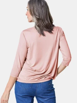 Goldner Damen Blusenshirts in rosa - Ärmel: 3/4 Arm