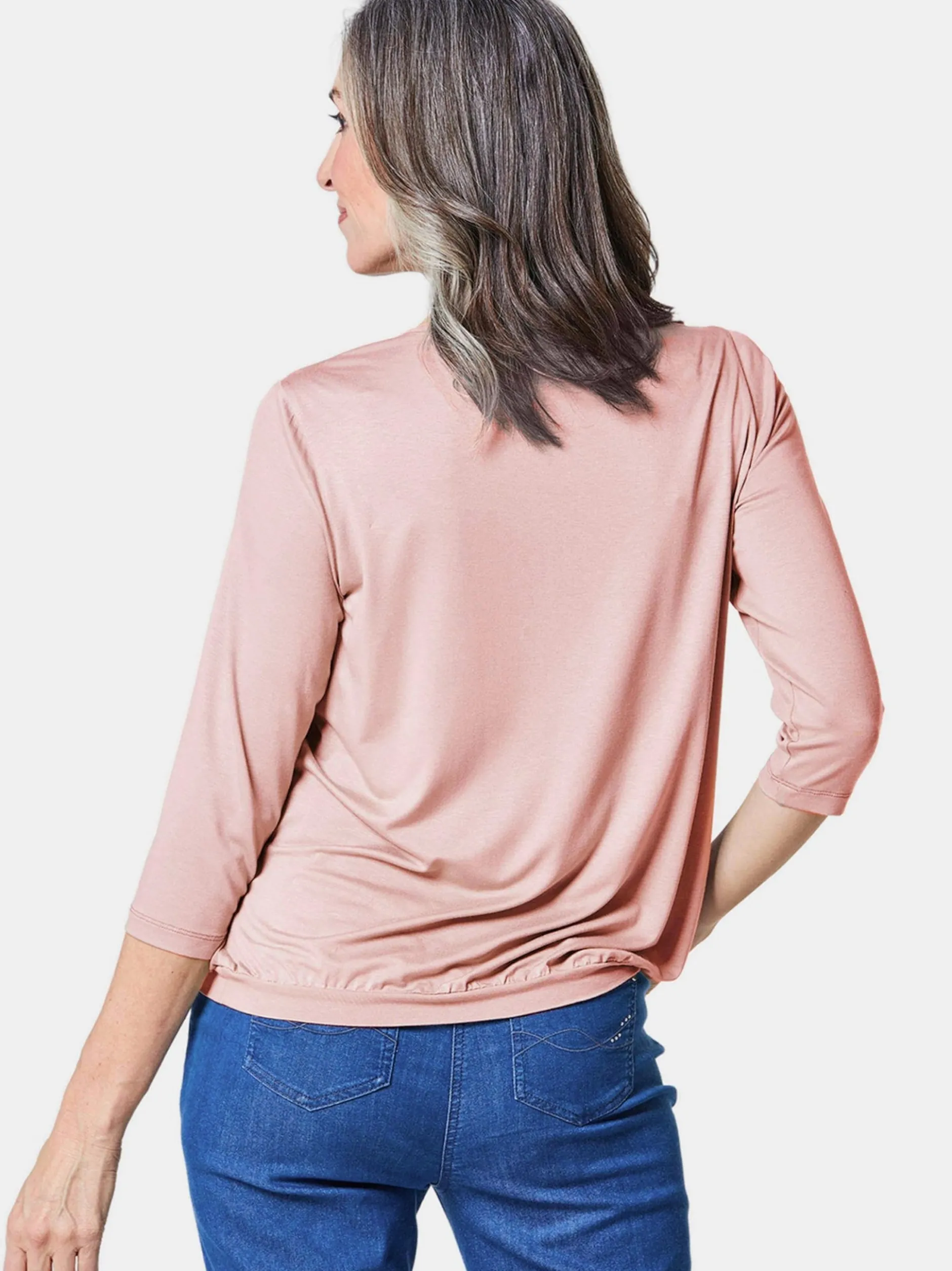 Goldner Damen Blusenshirts in rosa - Ärmel: 3/4 Arm