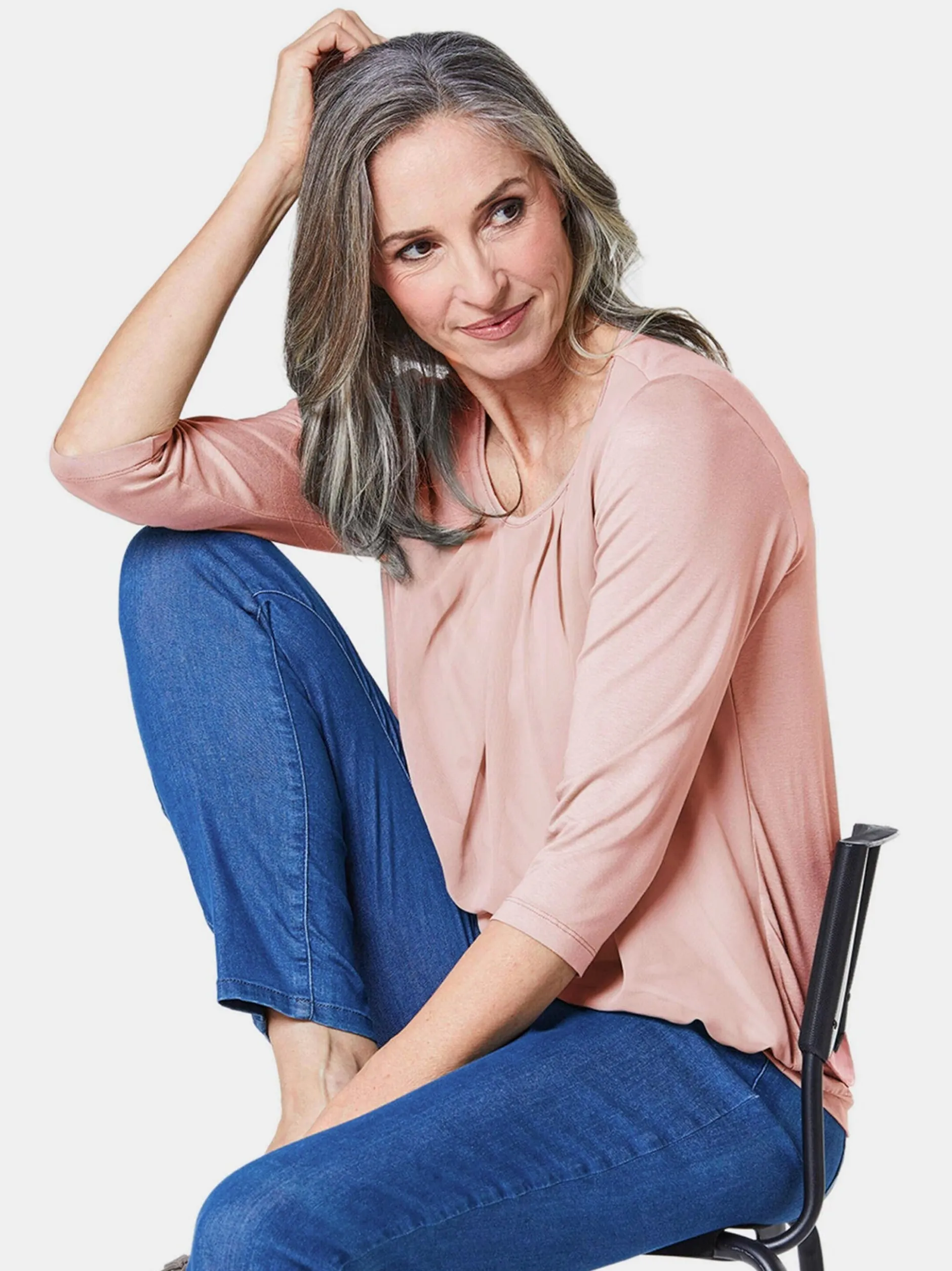 Goldner Damen Blusenshirts in rosa - Ärmel: 3/4 Arm