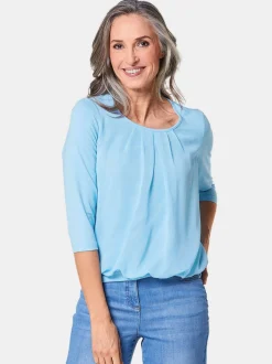 Goldner Damen Blusenshirts in blau - Ärmel: 3/4 Arm