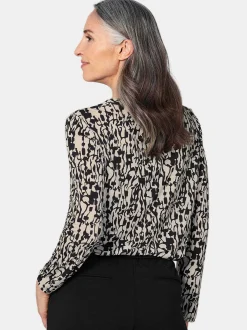 Goldner Damen Blusenshirts - Kurzgröße in sand
