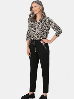 Goldner Damen Blusenshirts - Kurzgröße in sand