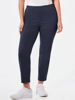 Goldner Damen Caprihosen - Kurzgröße in marine