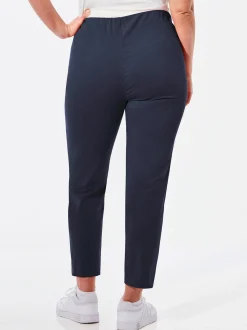 Goldner Damen Caprihosen - Kurzgröße in marine