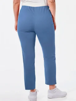 Goldner Damen Caprihosen - Kurzgröße in blau