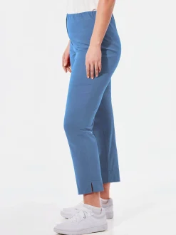 Goldner Damen Caprihosen - Kurzgröße in blau