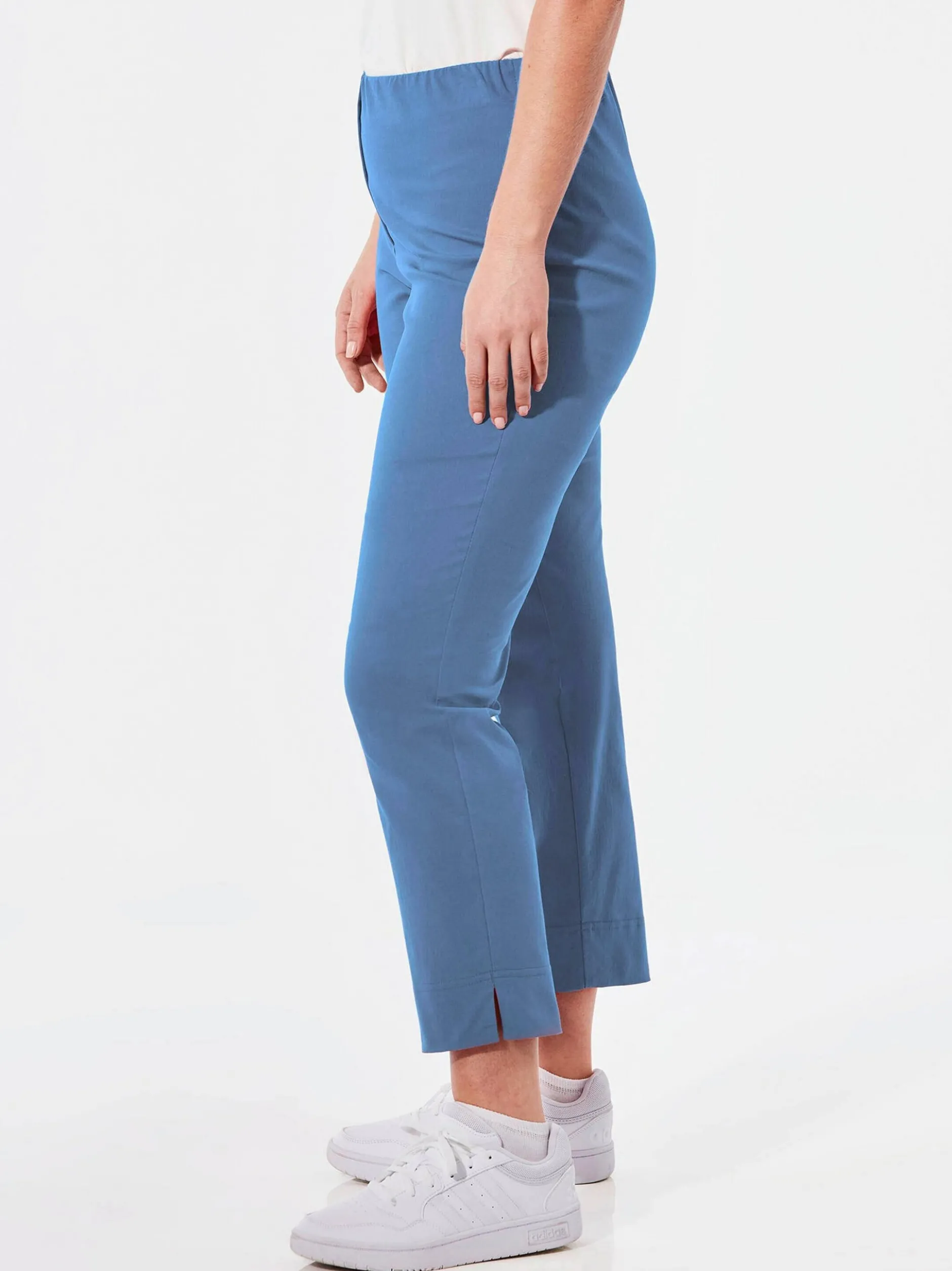 Goldner Damen Caprihosen - Kurzgröße in blau
