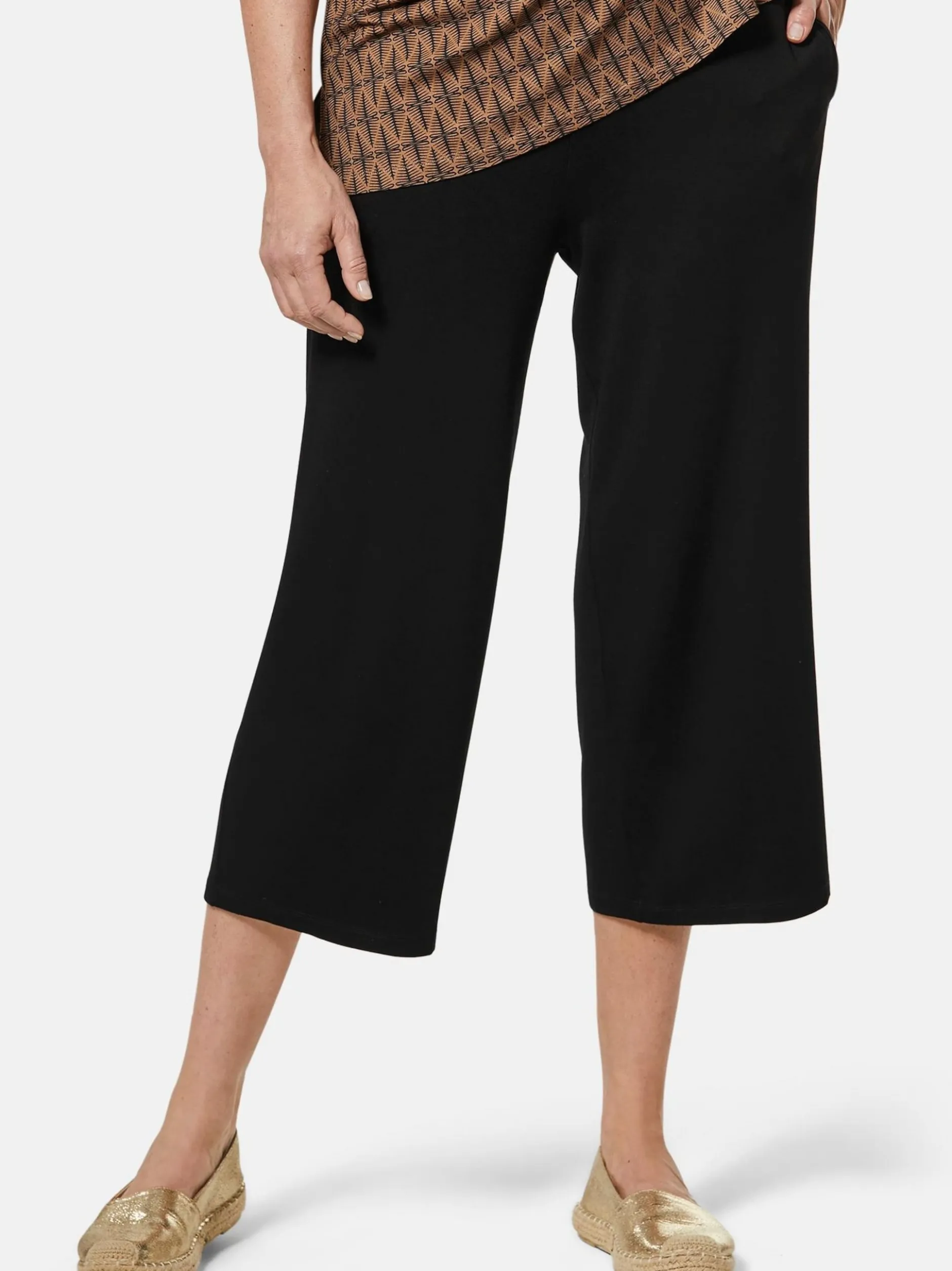 Goldner Damen Capri- & 7/8-Hosen - Kurzgröße in schwarz