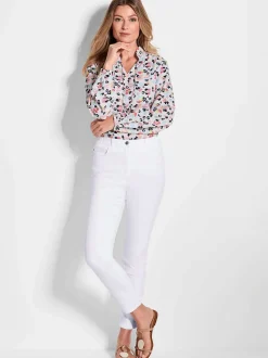 Goldner Damen Capri- & 7/8-Hosen - Kurzgröße in weiß