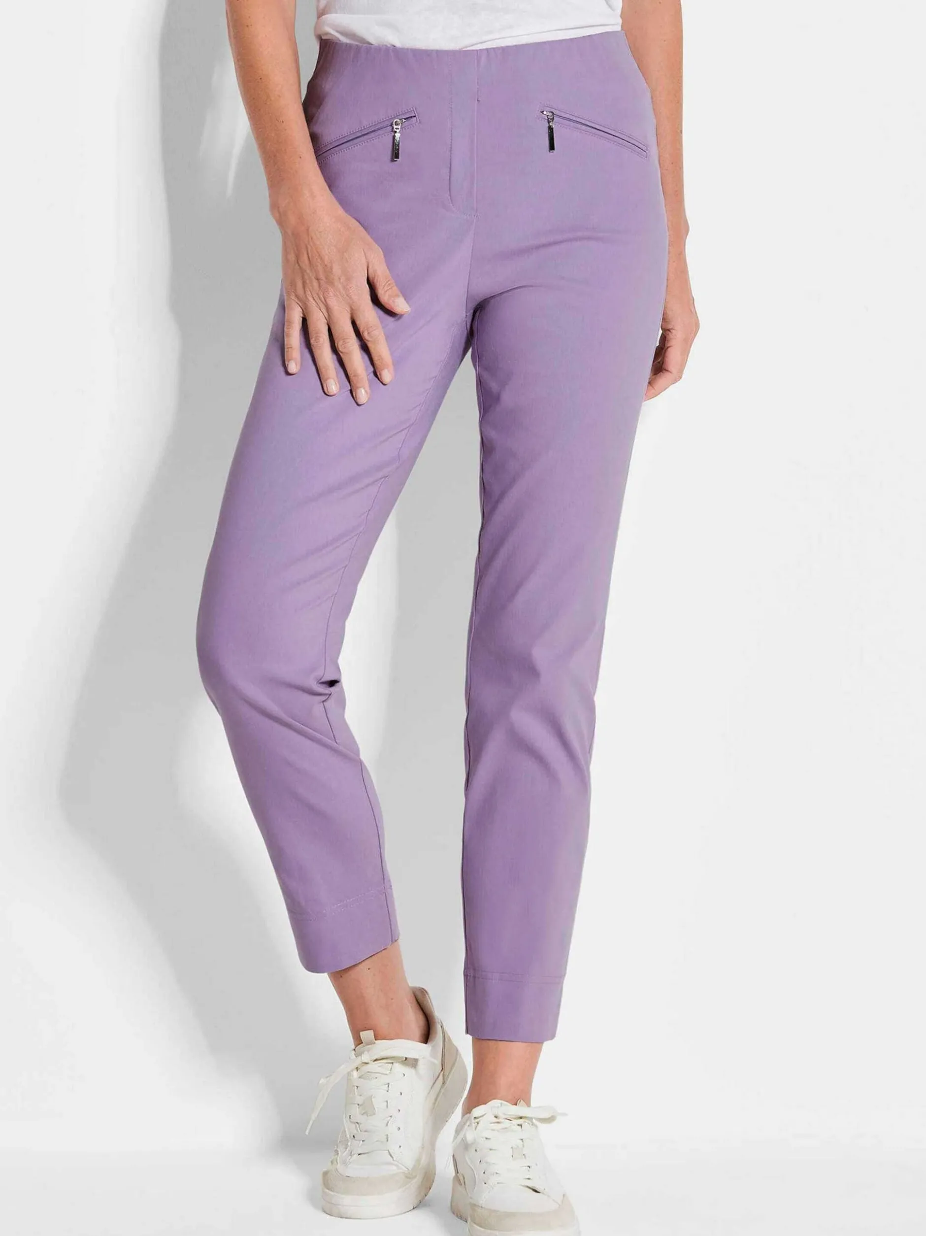 Goldner Damen Capri- & 7/8-Hosen - Kurzgröße in lila