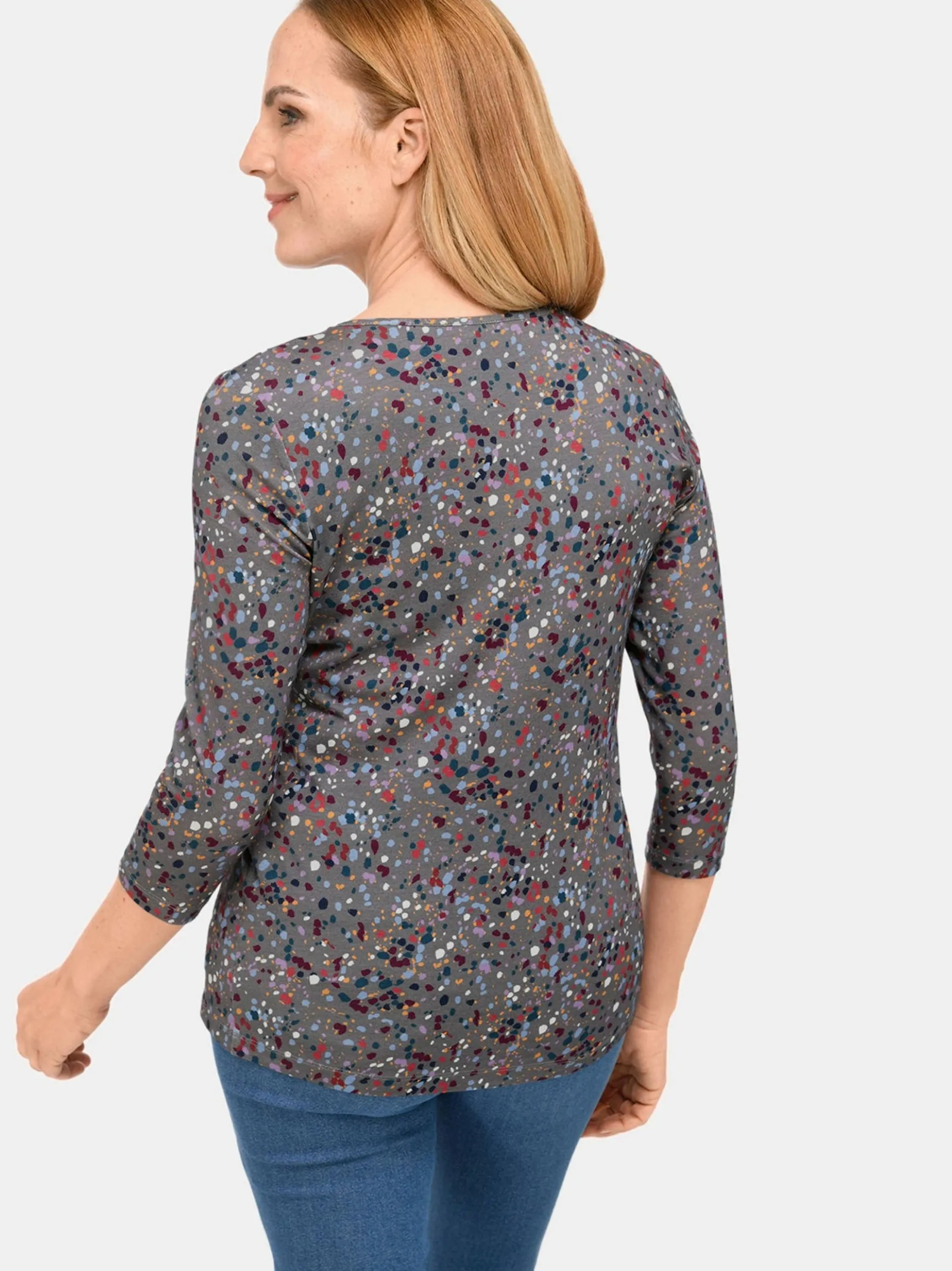 Goldner Damen Druckshirts in mehrfarbig - Ärmel: Halbarm