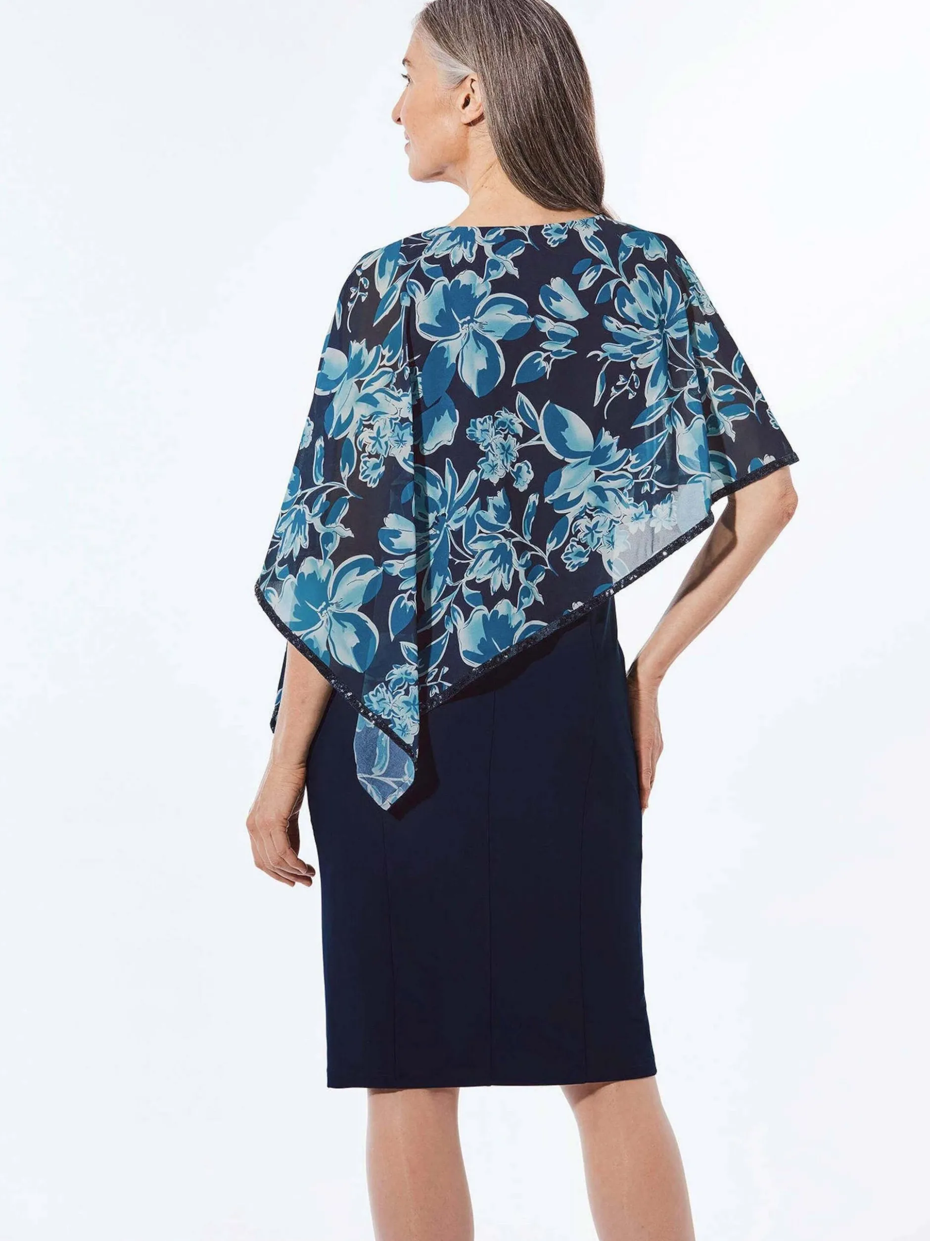 Goldner Damen Elegante Kleider in marine