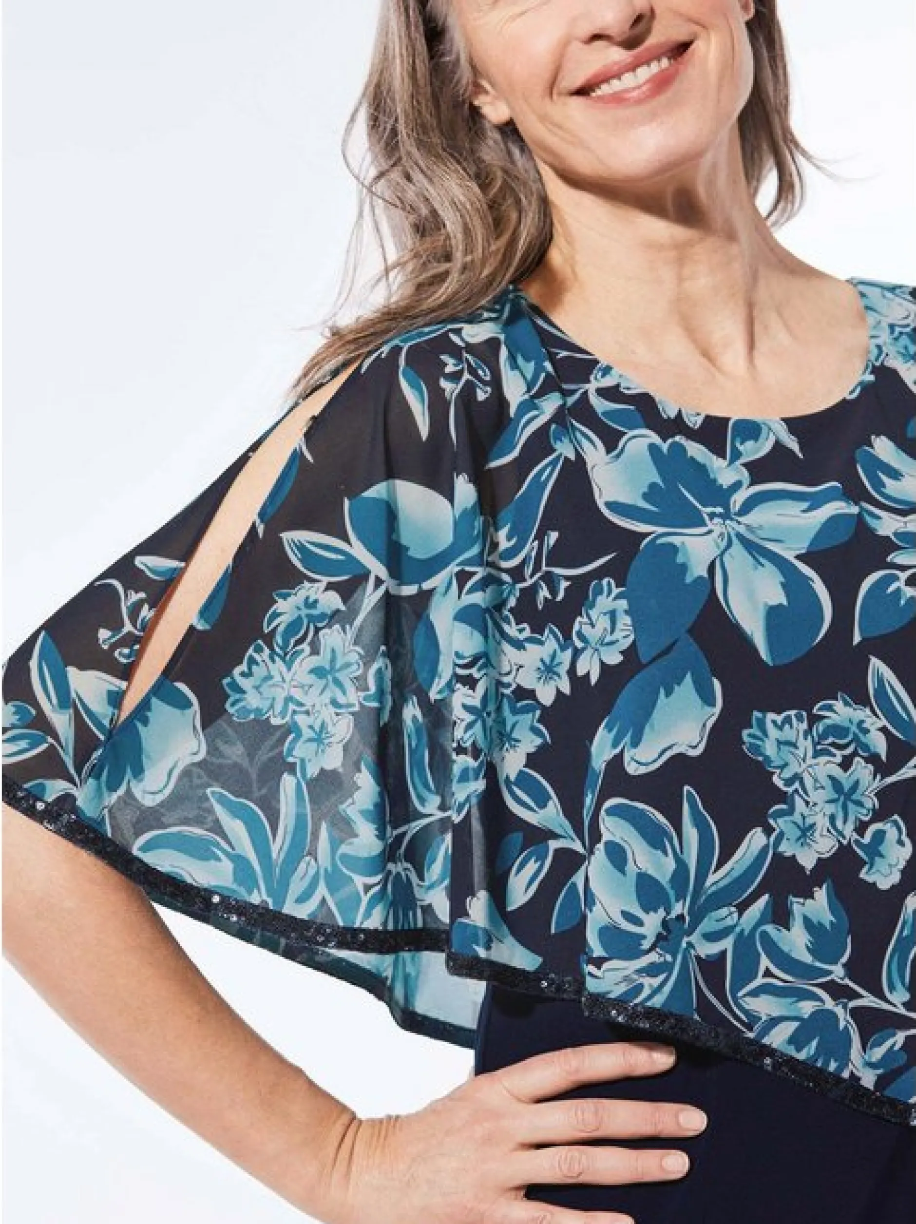 Goldner Damen Elegante Kleider in marine
