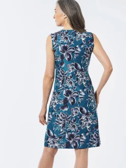Goldner Damen Festliche Kleider in blau
