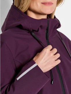 Goldner Damen Funktionsjacken in aubergine