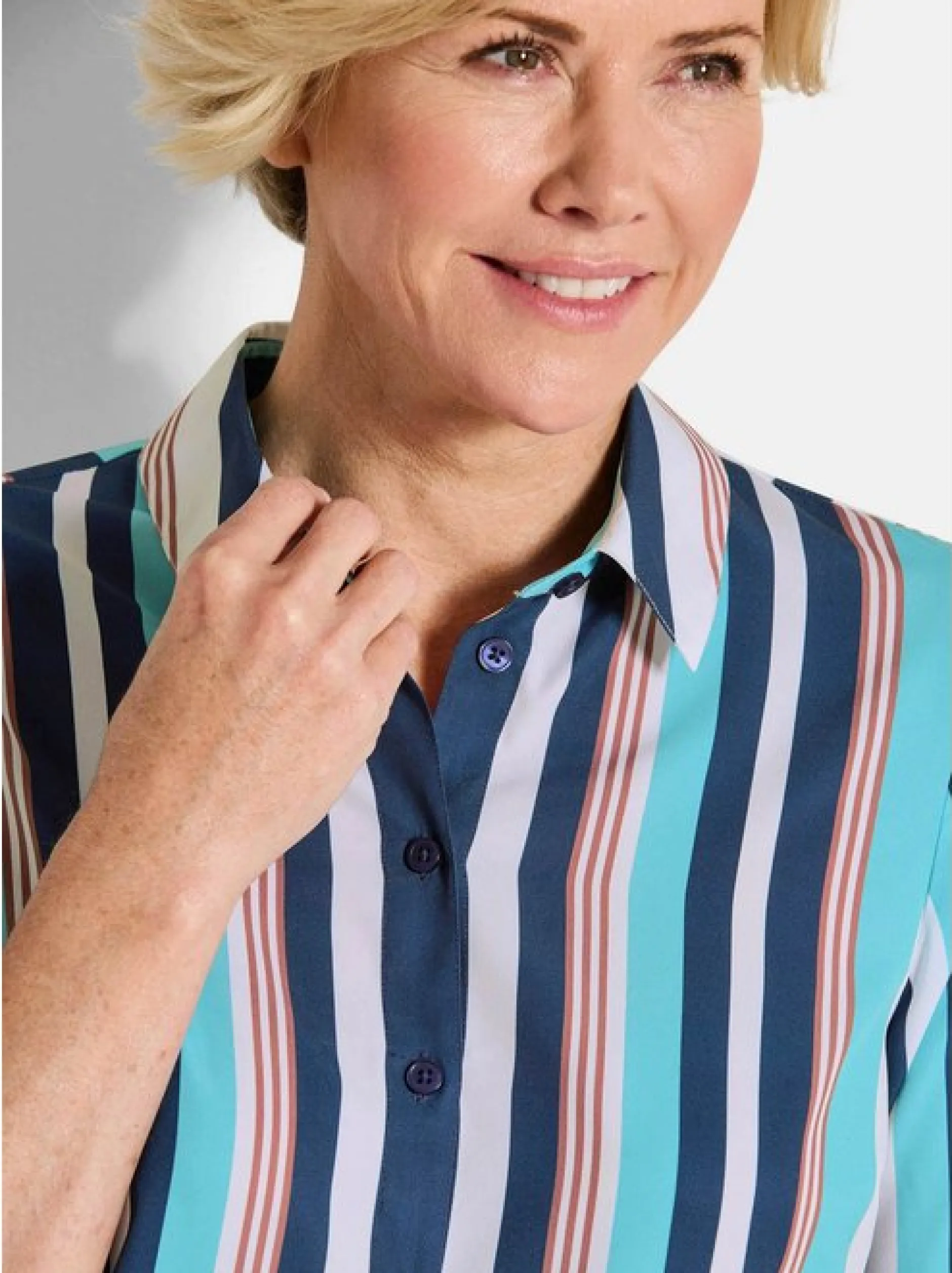 Goldner Damen Hemdblusen in blau - Ärmel: 3/4 Arm
