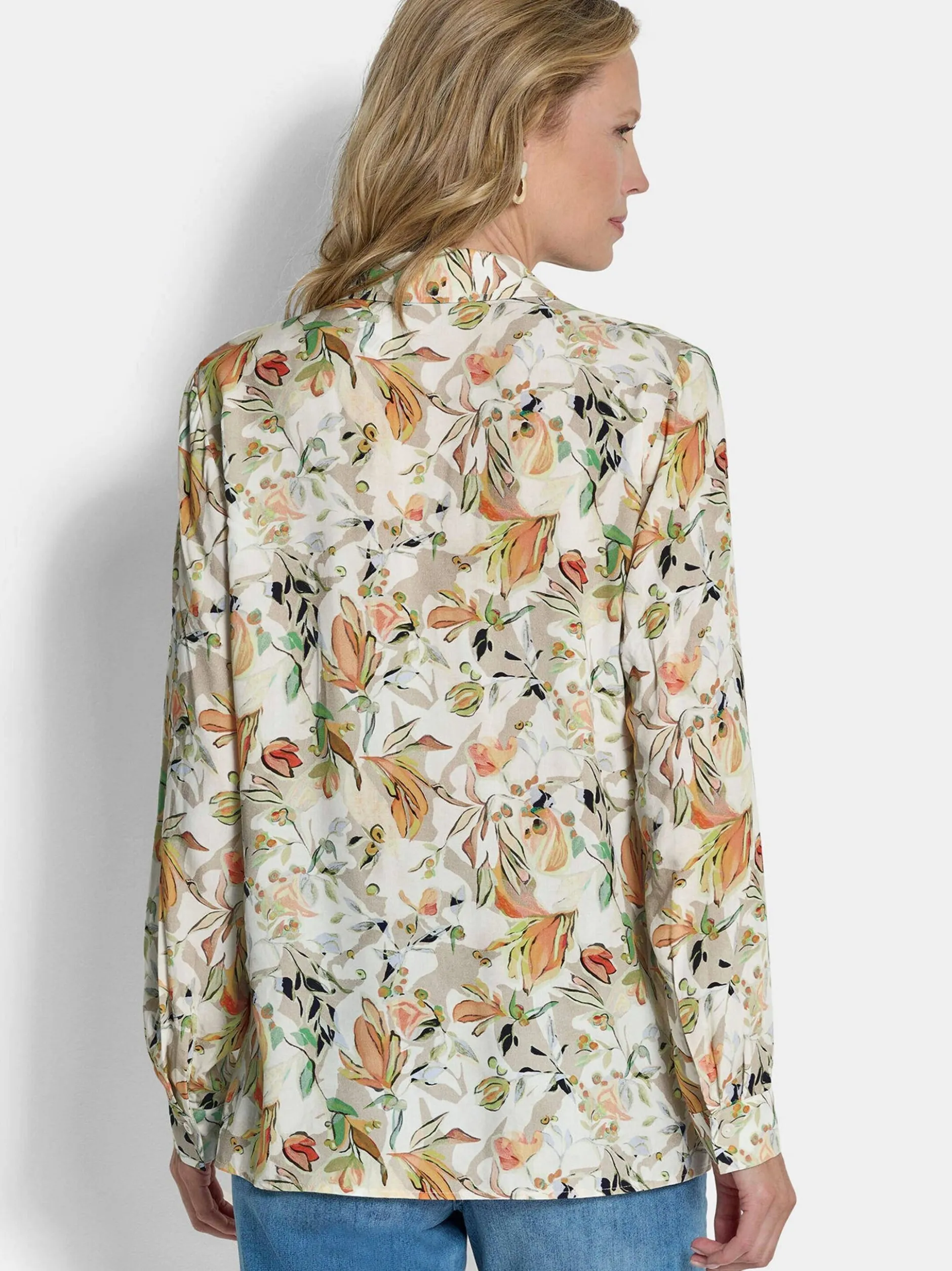 Goldner Damen Hemdblusen - Kurzgröße in beige