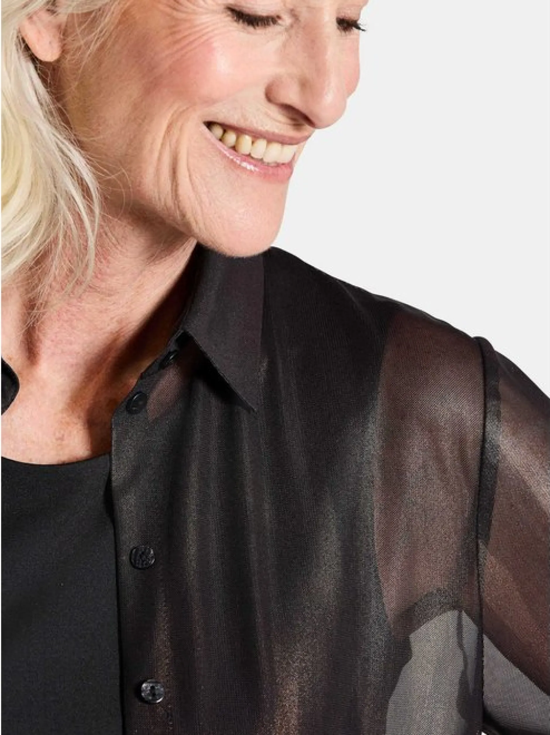 Goldner Damen Hemdblusen - Kurzgröße in schwarz