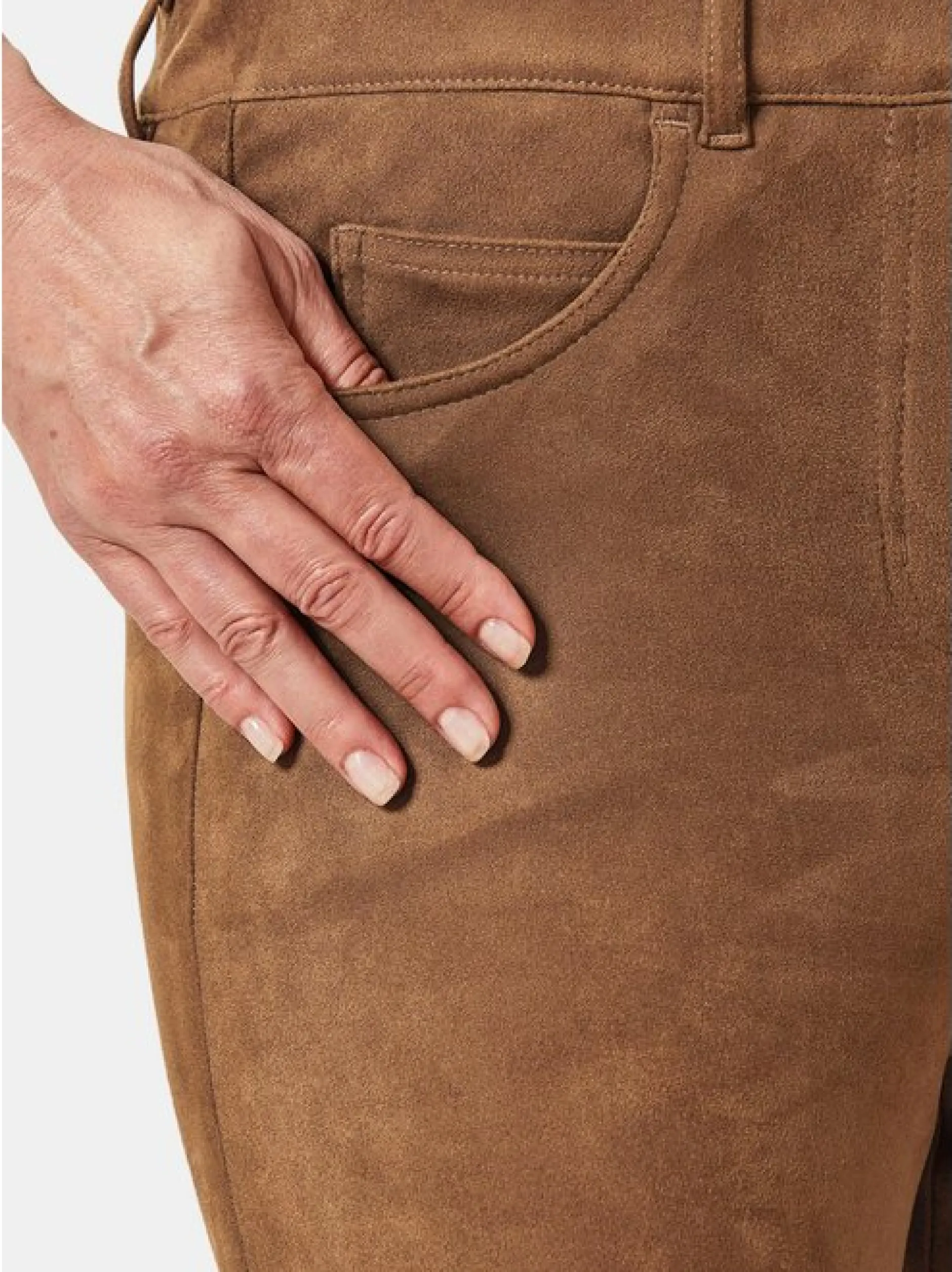 Goldner Damen Hose in cognac