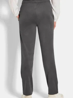 Goldner Damen Hose - Kurzgröße in grau