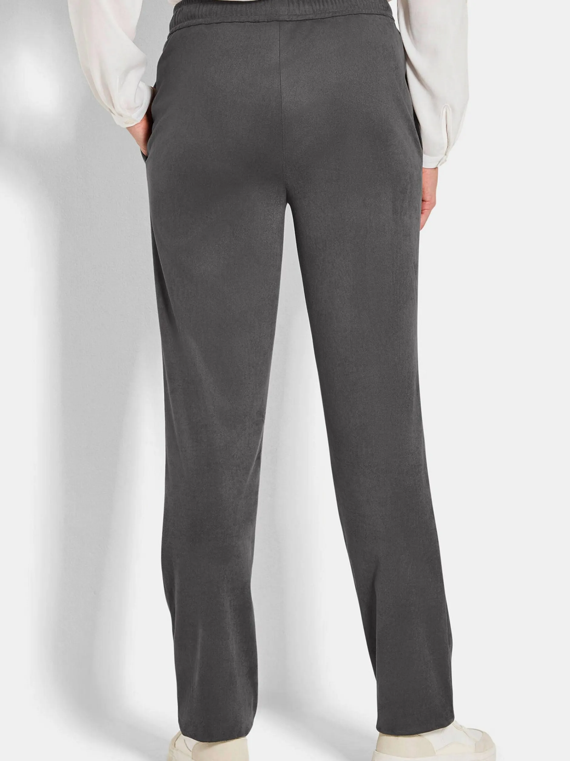 Goldner Damen Hose - Kurzgröße in grau