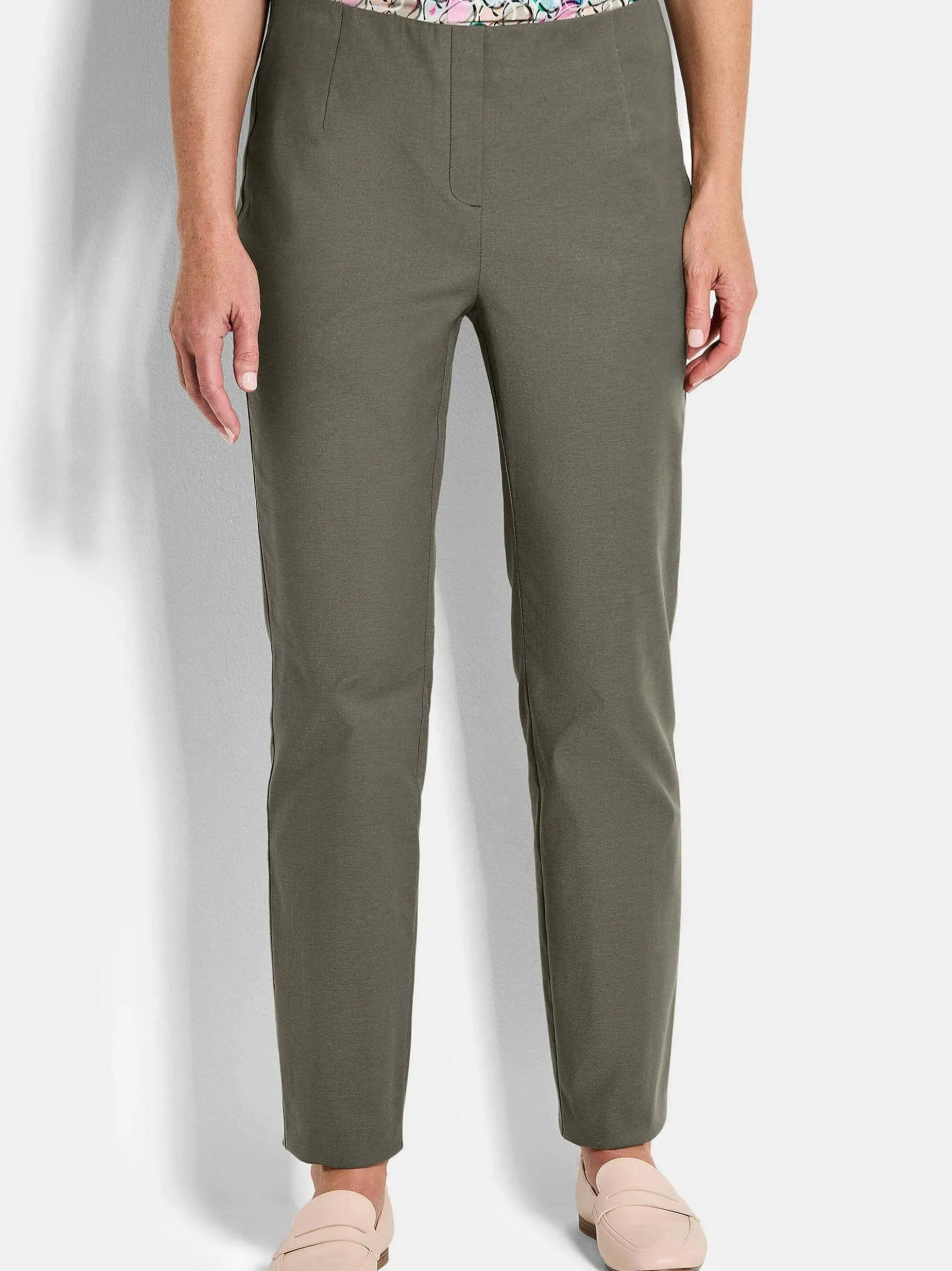 Goldner Damen Hosen in grün