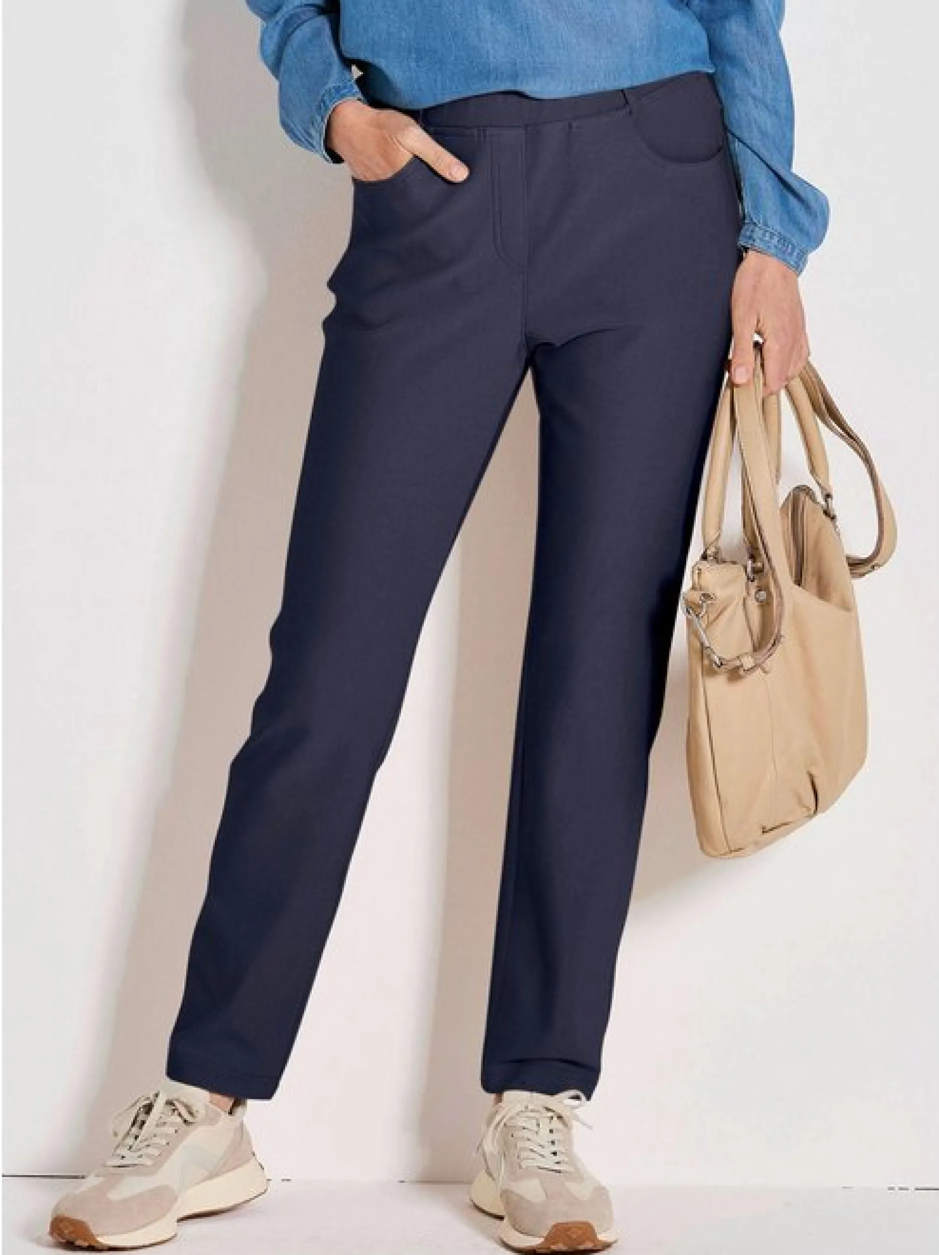 Goldner Damen Hosen in marine