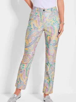 Goldner Damen Hosen in mehrfarbig