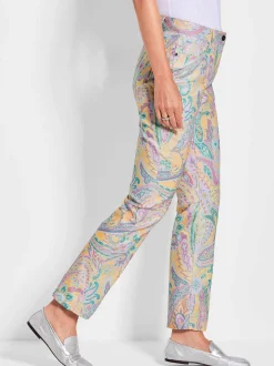 Goldner Damen Hosen in mehrfarbig