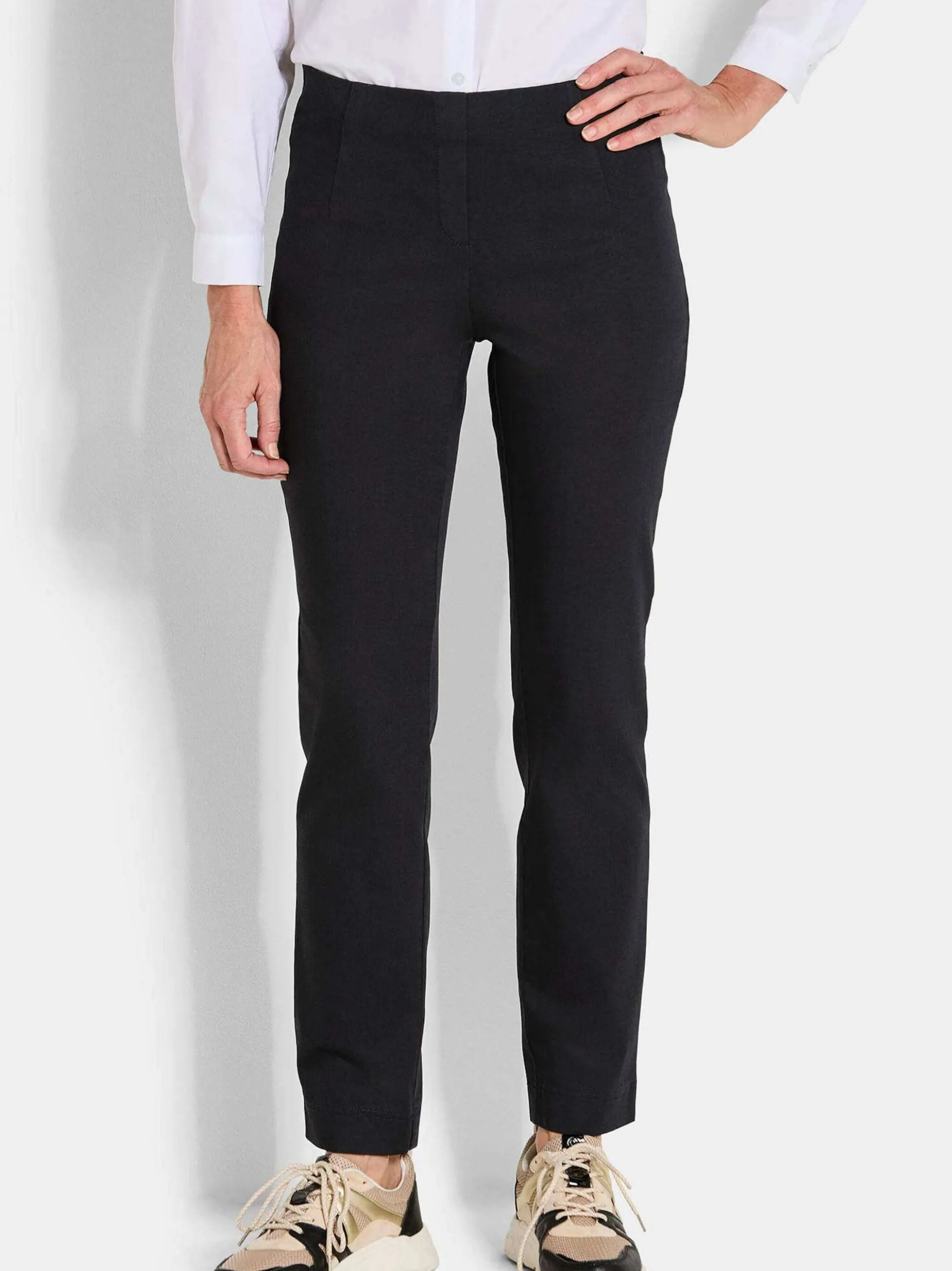 Goldner Damen Hosen in schwarz