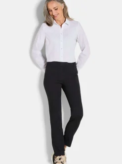 Goldner Damen Hosen in schwarz