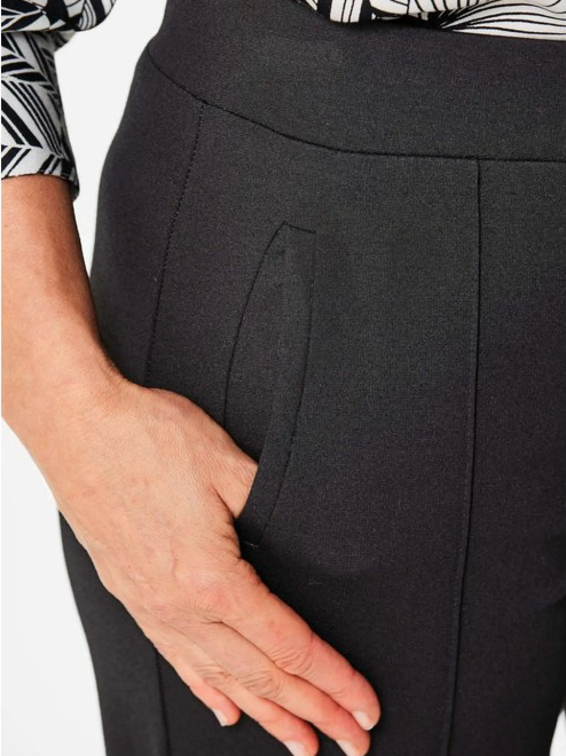 Goldner Damen Hosen in schwarz